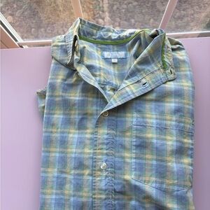 Old Navy Casual Plaid Shirt in Blue and Yellow